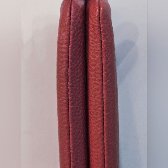 Coach Double Zipper Pocket Wristlet In Musted Red/Rust. EUC - Picture 16 of 16